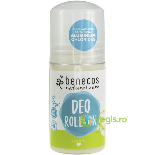 Deodorant Roll-On cu Aloe Vera 50ml, BENECOS, Deodorante naturale, 1, Vegis.ro