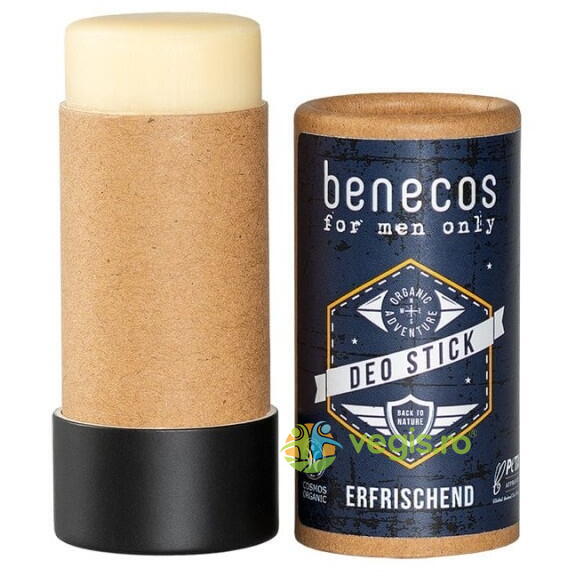 Deodorant Stick pentru Barbati cu Bicarbonat Ecologic/Bio 40g, BENECOS, Deodorante naturale, 2, Vegis.ro