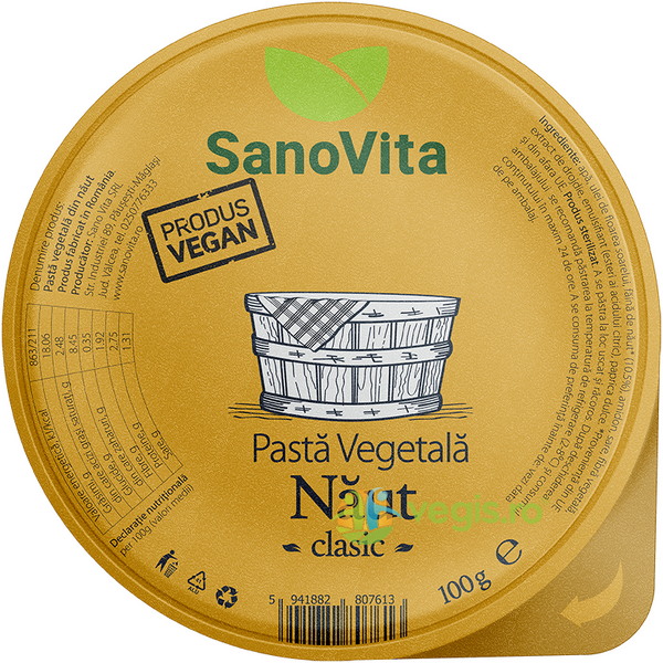 Pasta Vegetala din Naut 100g Cadou, VEGIS, Creme tartinabile, 1, Vegis.ro