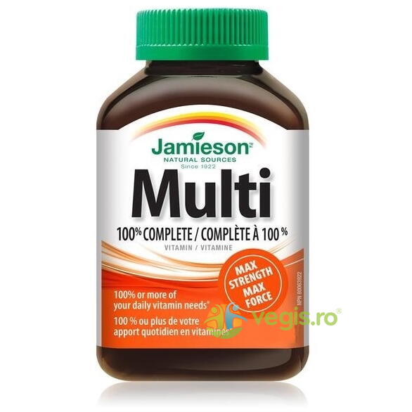 Multi 100% Complete Forte 30cps, JAMIESON, Vitamine, Minerale & Multivitamine, 1, Vegis.ro