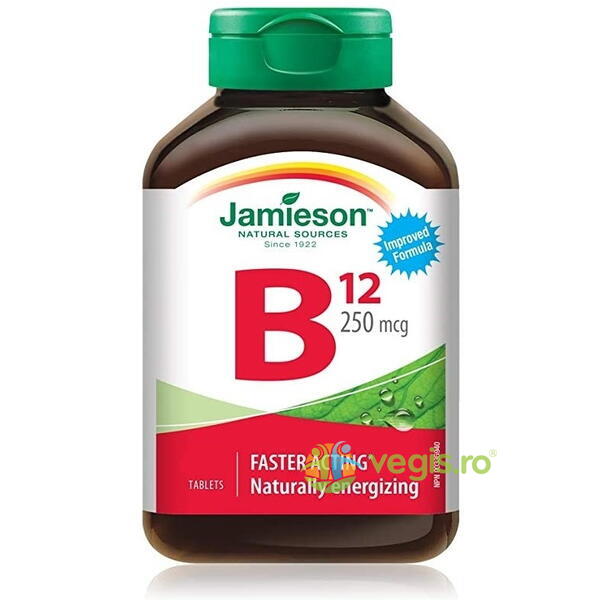 Vitamina B12 250mg 35cpr, JAMIESON, Vitamina B12, 1, Vegis.ro