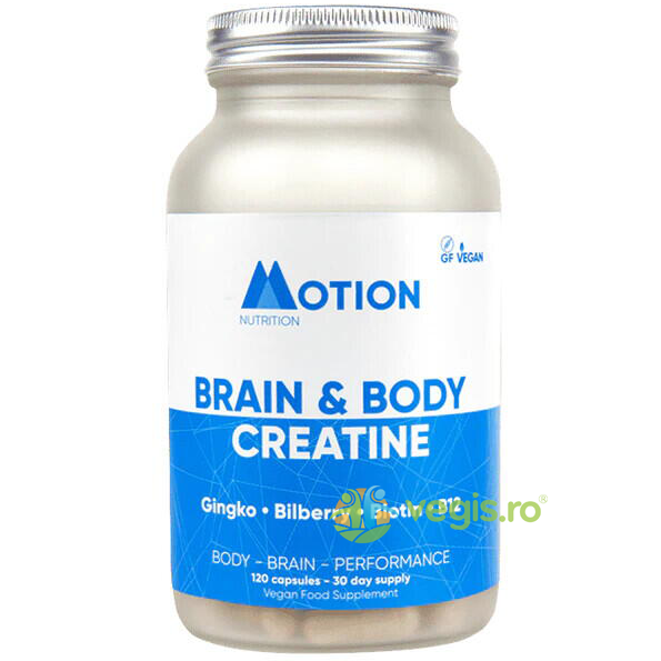 Brain Body Creatine - Rezistenta, Putere, Performanta 120cps, MOTION NUTRITION, Capsule, Comprimate, 2, Vegis.ro