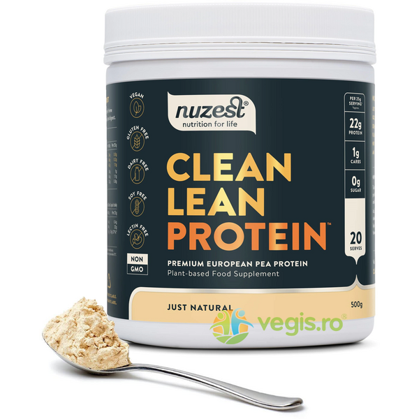 Proteina Vegetala Clean Lean Protein - Natural 500g, NUZEST, Pulberi & Pudre, 2, Vegis.ro