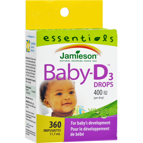 Vitamina D3 Picaturi pentru Copii 11.7ml, JAMIESON, Suplimente Lichide, 1, Vegis.ro