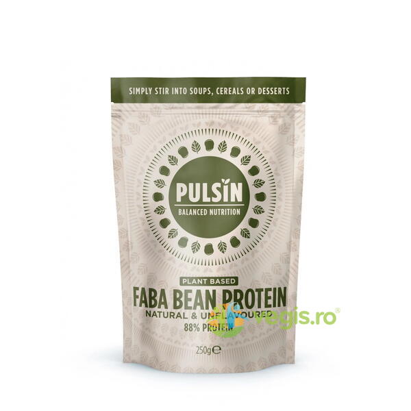 Proteina din Faba Bean (Bob) 250g, PULSIN, Pulberi & Pudre, 1, Vegis.ro