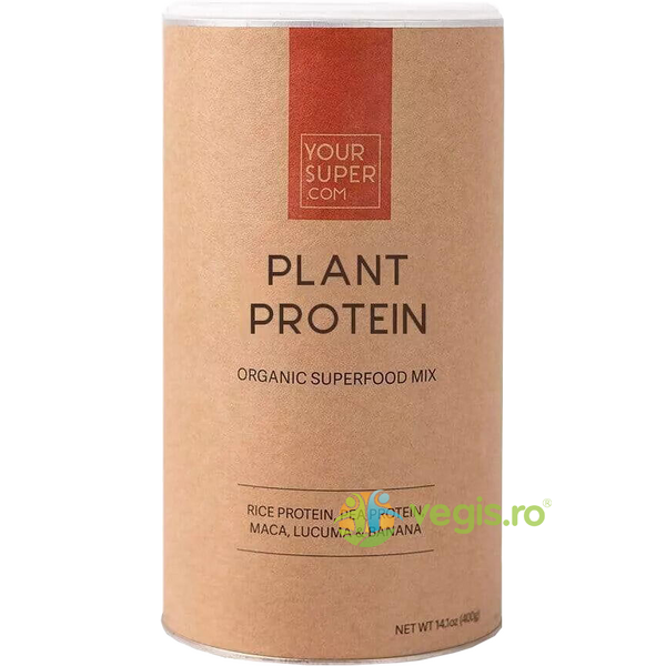 Plant Protein Superfood Mix Ecologic/Bio 400g, YOUR SUPER, Pulberi & Pudre, 5, Vegis.ro