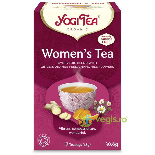 Set Cadou: Ceai pentru Femei (Women's Tea) Ecologic/Bio 17dz YOGI TEA + Caju Glazurat cu Ciocolata Alba 100g GEPA + Ciocolata Alba cu Migdale Sarate si Coacaze Ecologica/Bio 100g GEPA, PRONAT, Pachete Alimentare, 4, Vegis.ro