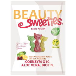 Jeleuri Gumate Acrisoare Pisicute cu 25% Suc din Fructe, Coenzima Q10 si Biotina 125g BEAUTY SWEETIES