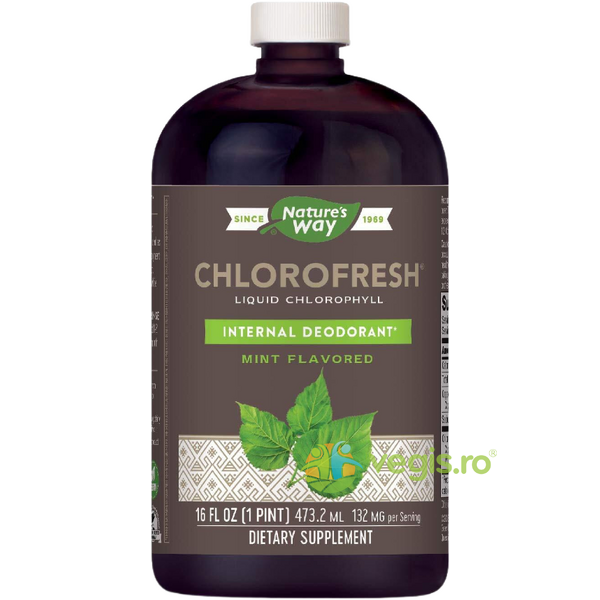 Chlorofresh Mint Liquid 473.2ml Secom,, NATURE'S  WAY, Suplimente Lichide, 1, Vegis.ro