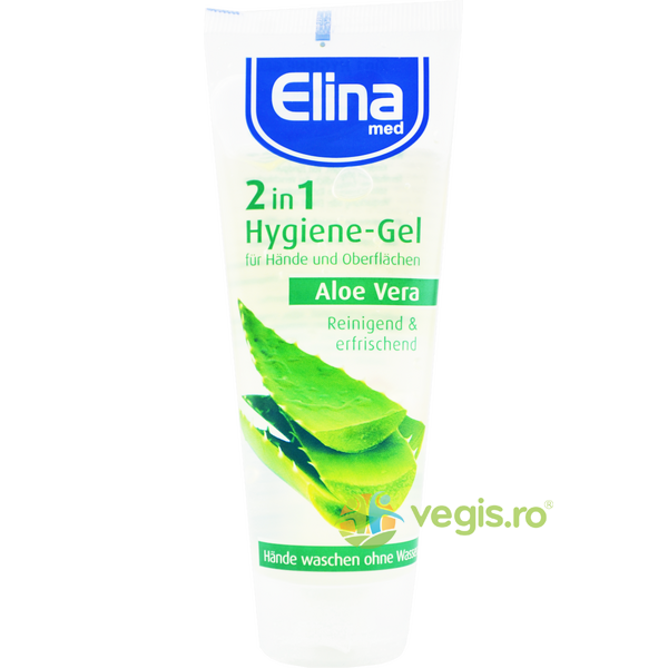 Gel Igienizant 2 in 1 cu Aloe Vera 75ml, ELINA MED, Cosmetice Maini, 1, Vegis.ro