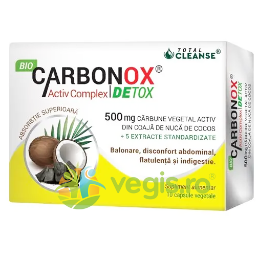 BioCarbonox Activ 500mg 30cps 30cps Capsule, Comprimate