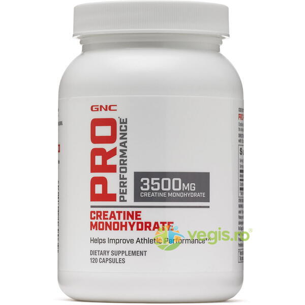Creatina Monohidrata (Creatine Monohydrate) 3500mg Pro Performance 120cps, GNC, Capsule, Comprimate, 2, Vegis.ro