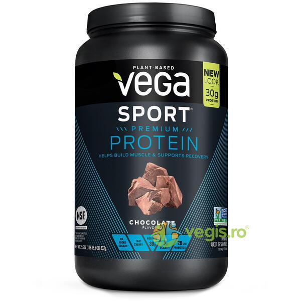 Proteina Vegetala cu Aroma de Ciocolata Vega Sport Premium Protein 837g, GNC, Pulberi & Pudre, 3, Vegis.ro