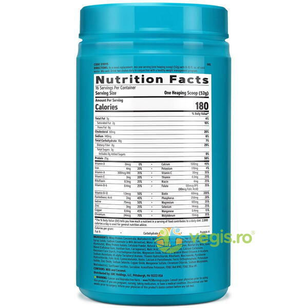Shake Proteic cu Aroma de Fructe de Padure Total Lean 25 832g, GNC, Pulberi & Pudre, 2, Vegis.ro