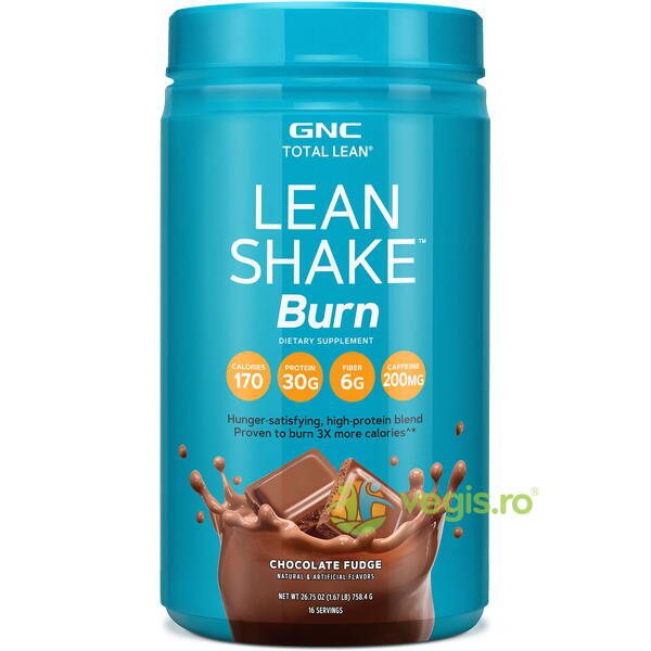 Shake Proteic cu Aroma de Ciocolata Total Lean Energy 758.4g, GNC, Pulberi & Pudre, 2, Vegis.ro