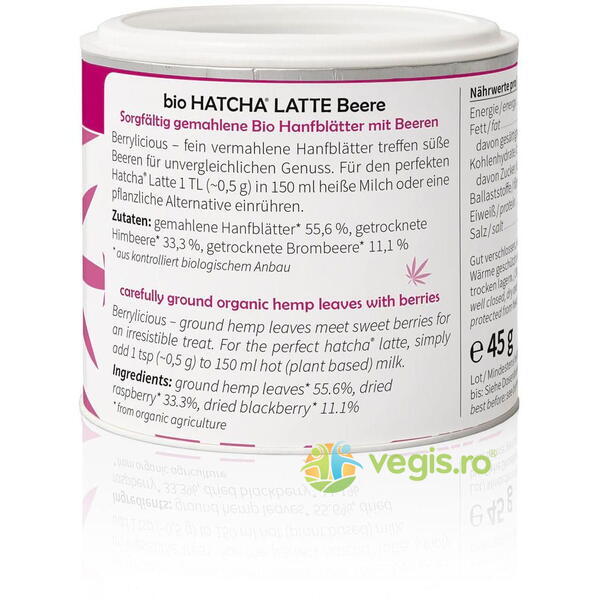 Hatcha Latte cu Fructe Ecologica/Bio 45g, MEDIHEMP, Sucuri, Siropuri, Bauturi, 2, Vegis.ro