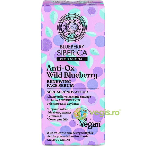 Serum Regenerant si Antioxidant cu Vitamina C si Coenzima Q10 Anti-OX Wild Blueberry 30ml, BLUEBERRY SIBERICA, Cosmetice ten, 2, Vegis.ro