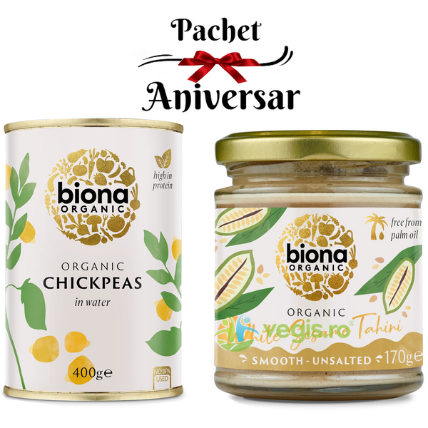 Pachet Naut Ecologic/Bio 400g + Pasta de Susan Tahini Alb Ecologica/Bio 170g, BIONA, Pachete Alimentare, 1, Vegis.ro