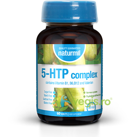 5 HTP Complex 60cpr, DIETMED-NATURMIL, Remedii Capsule, Comprimate, 1, Vegis.ro