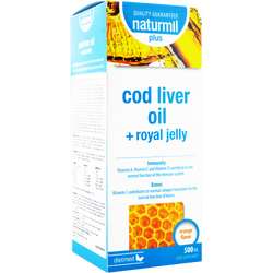 Ulei din Ficat de Cod  + Royal Jelly 500ml DIETMED-NATURMIL