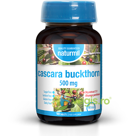 Cascara Buckthorn (Crusin)  500mg 90cpr, DIETMED-NATURMIL, Remedii Capsule, Comprimate, 1, Vegis.ro
