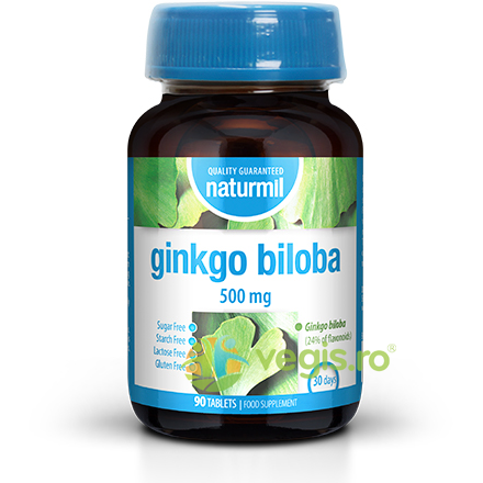 Ginkgo Biloba 500mg 90cpr, DIETMED-NATURMIL, Remedii Capsule, Comprimate, 1, Vegis.ro