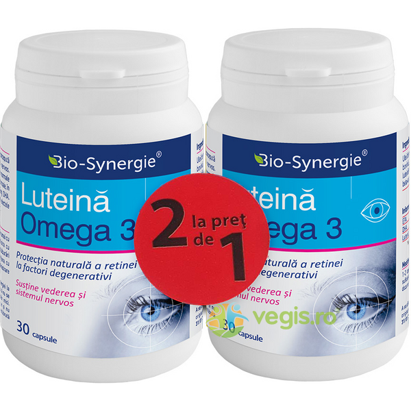 Pachet Luteina Omega 3 30cps+30cps, BIO-SYNERGIE ACTIV, Capsule, Comprimate, 1, Vegis.ro