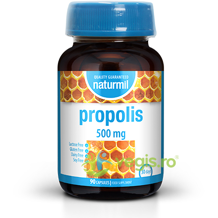 Propolis 500mg 90cps, DIETMED-NATURMIL, Remedii Capsule, Comprimate, 1, Vegis.ro