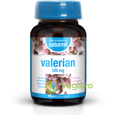 Valeriana 500mg 90cpr, DIETMED-NATURMIL, Remedii Capsule, Comprimate, 1, Vegis.ro