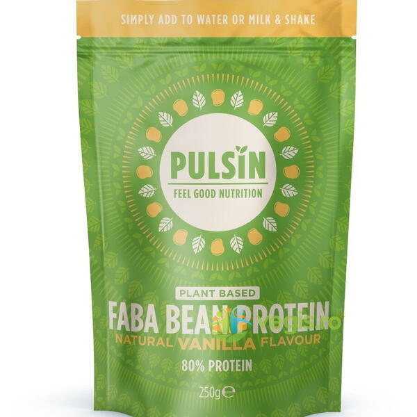 Proteina din Faba Bean (Bob) si Vanilie 250g, PULSIN, Pulberi & Pudre, 1, Vegis.ro