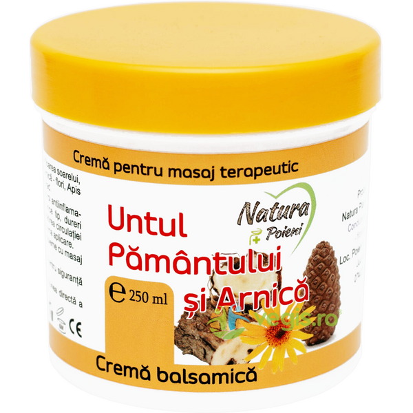 Crema cu Untul Pamantului si Arnica 250ml, NATURA PLANT, Unguente, Geluri Naturale, 1, Vegis.ro