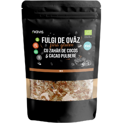 Fulgi de Ovaz Fini fara Gluten cu Zahar de Cocos si Cacao Ecologici/Bio 200g NIAVIS