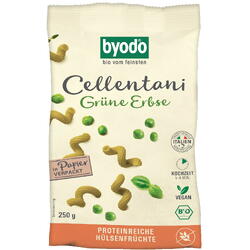 Paste Cellentani din Mazare Verde fara Gluten Ecologic/Bio 250g BYODO