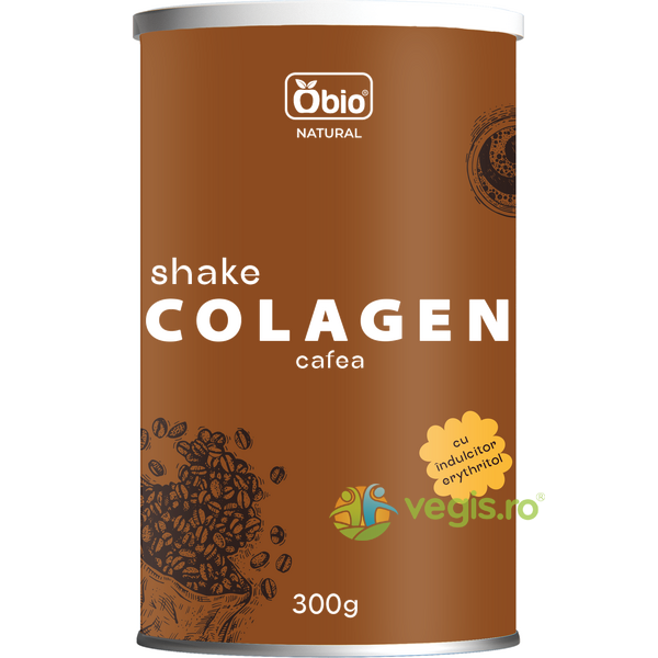 Colagen Shake cu Cafea si Indulcitor 300g, OBIO, Pulberi & Pudre, 3, Vegis.ro