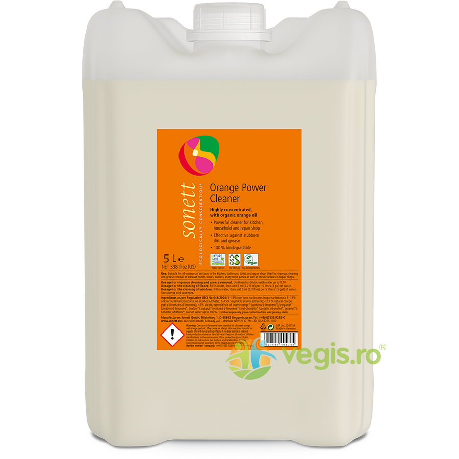 Detergent Universal Concentrat cu Ulei de Portocale Ecologic/Bio 5L BIO Detergenti