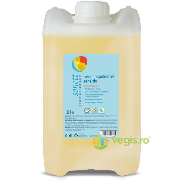 Detergent pentru Spalat Vase Sensitiv Neutru Ecologic/Bio 10L, SONETT, Detergent Vase, 1, Vegis.ro