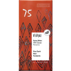 Ciocolata Amaruie Fina cu 75% Cacao Panama Ecologica/Bio 80g VIVANI