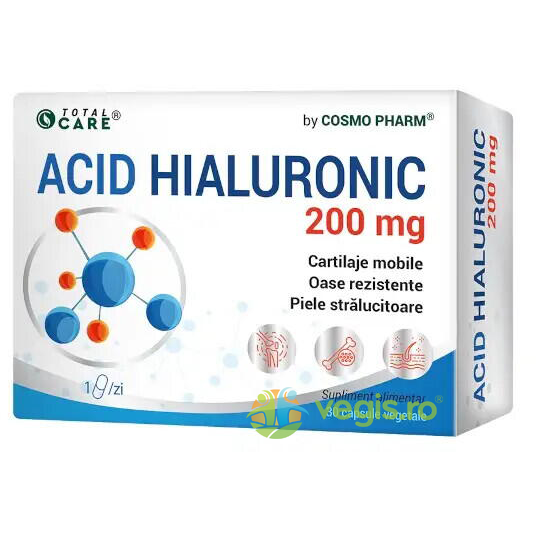 Acid Hialuronic 200mg 30cps, COSMOPHARM, Capsule, Comprimate, 1, Vegis.ro