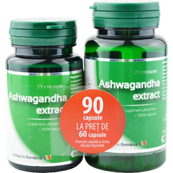 Ashwagandha Extract 90cps la pret de 60cps DVR PHARM