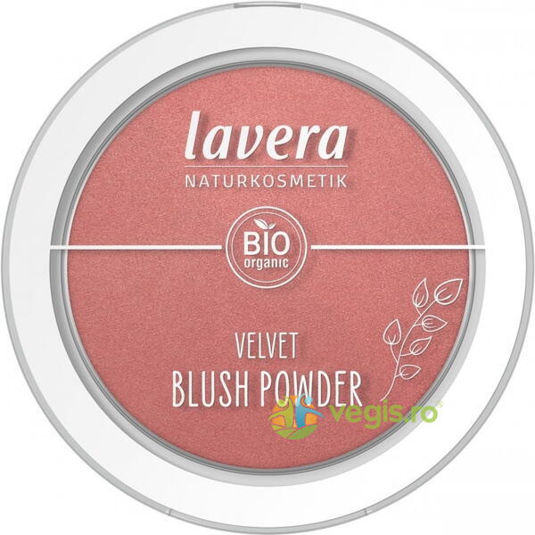 Fard de Obraz Pink Orchid 02 - Velvet Blush Powder 5g, LAVERA, Machiaje naturale, 3, Vegis.ro