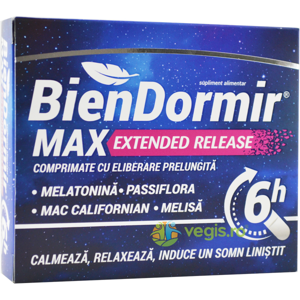 Bien Dormir Max Extended Release 30cpr, FITERMAN PHARMA, Remedii Capsule, Comprimate, 1, Vegis.ro