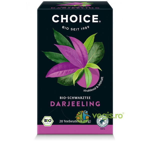 Ceai Negru Darjeeling Ecologic/Bio 20dz, CHOICE, Ceaiuri doze, 2, Vegis.ro