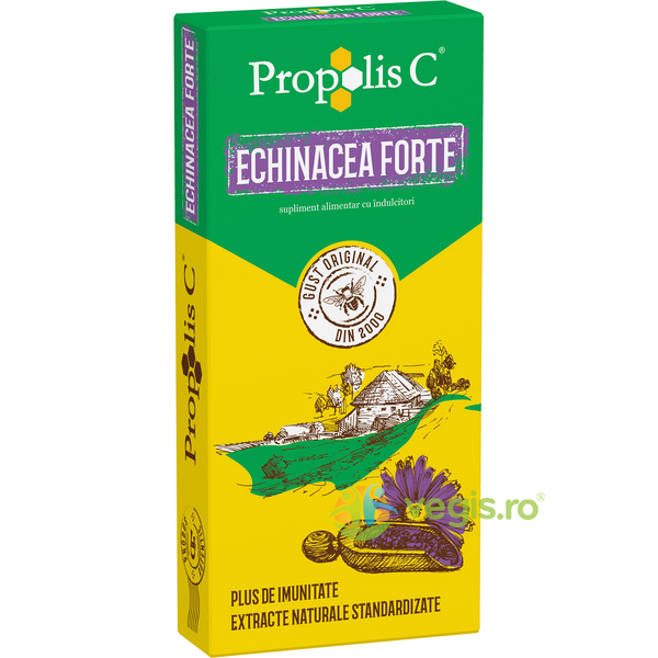 Propolis C cu Echinacea Forte 30cpr, FITERMAN PHARMA, Capsule, Comprimate, 1, Vegis.ro