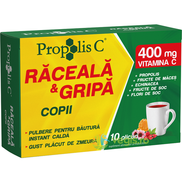 Propolis C Raceala si Gripa pentru Copii 10dz, FITERMAN PHARMA, Pulberi & Pudre, 1, Vegis.ro