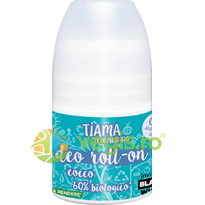 Deodorant Roll-On cu Cocos Ecologic/Bio 50ml, TIAMA, Deodorante naturale, 1, Vegis.ro