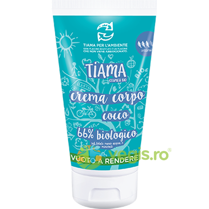 Crema de Corp cu Cocos Ecologica/Bio 150ml, TIAMA, Corp, 1, Vegis.ro