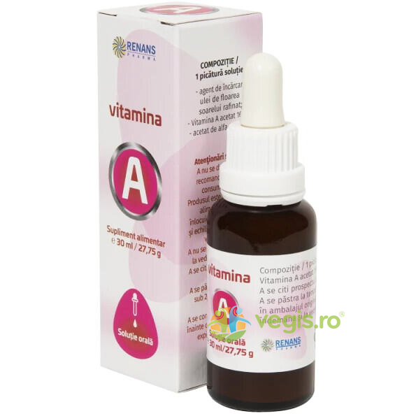 Vitamina A 30ml, RENANS PHARMA, Vitamine, Minerale & Multivitamine, 1, Vegis.ro