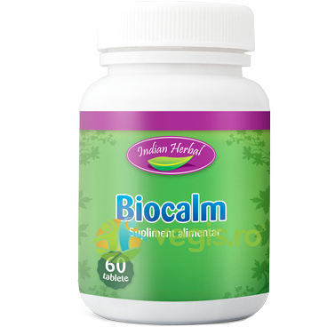 Biocalm 60cpr, INDIAN HERBAL, Remedii Capsule, Comprimate, 1, Vegis.ro