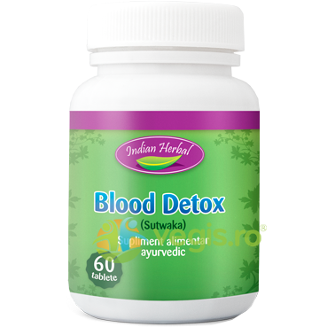 Blood Detox 60cpr, INDIAN HERBAL, Remedii Capsule, Comprimate, 1, Vegis.ro