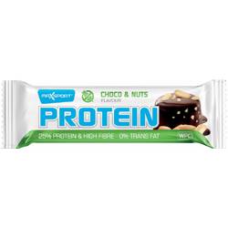 Baton Proteic 25% Proteine cu Ciocolata si Alune fara Gluten 60g MAXSPORT